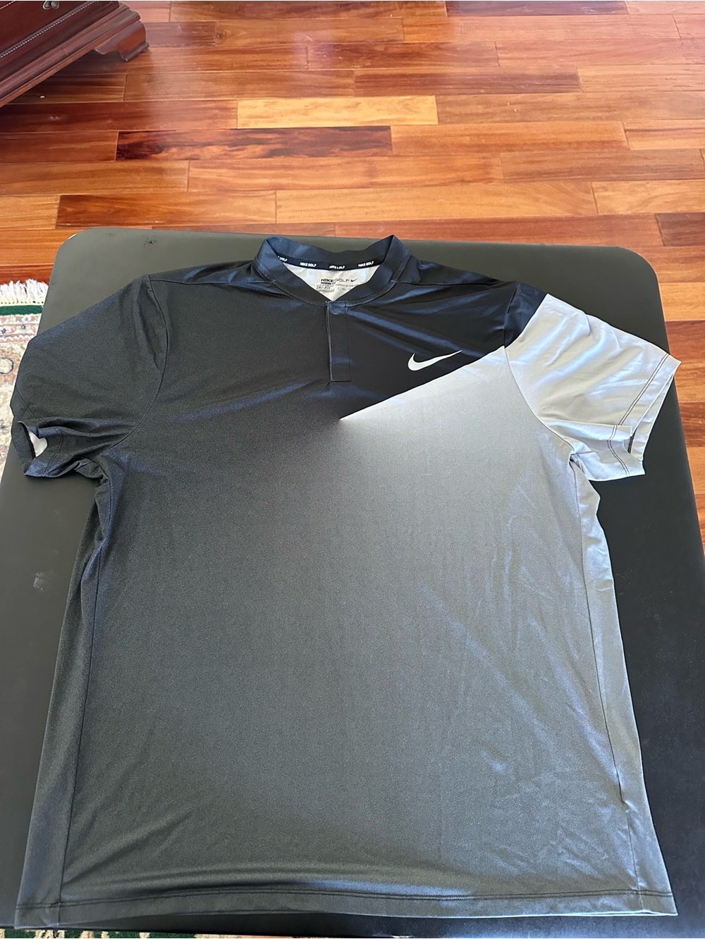 Nike Men’s Black & Light Gray Performance Polo Shirt Size 2XL